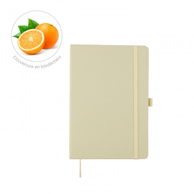 CARNET A5 PERSONNALISE BIODECHETS 'HORUBIO' - vert clair