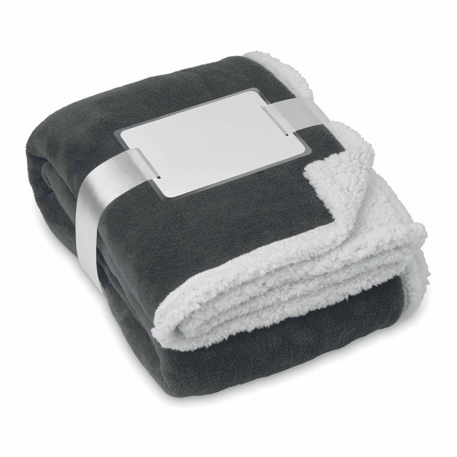 PLAID PERSONNALISÉ EN POLAIRE 'CHILL' - gris