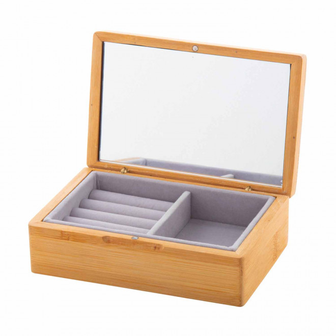 BOITE A BIJOUX PERSONNALISE EN BAMBOU 'JEWELS' - natural