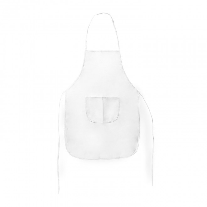 TABLIER NON TISSE PERSONNALISE 'VAKITA' - blanc