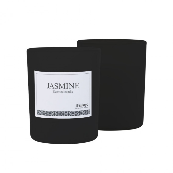 BOUGIE PERSONNALISÉE PARFUMÉE UKIYO® 'JASMINE' - noir