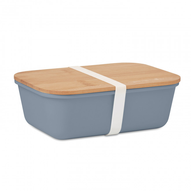LUNCH BOX COUVERCLE EN BAMBOU PERSONNALISABLE 'BUCATI' - gris