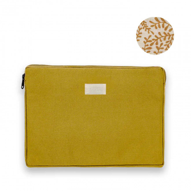HOUSSE PERSONNALISABLE TAILLE M STUDIO BY HINDBAG 'LEO' - ocre