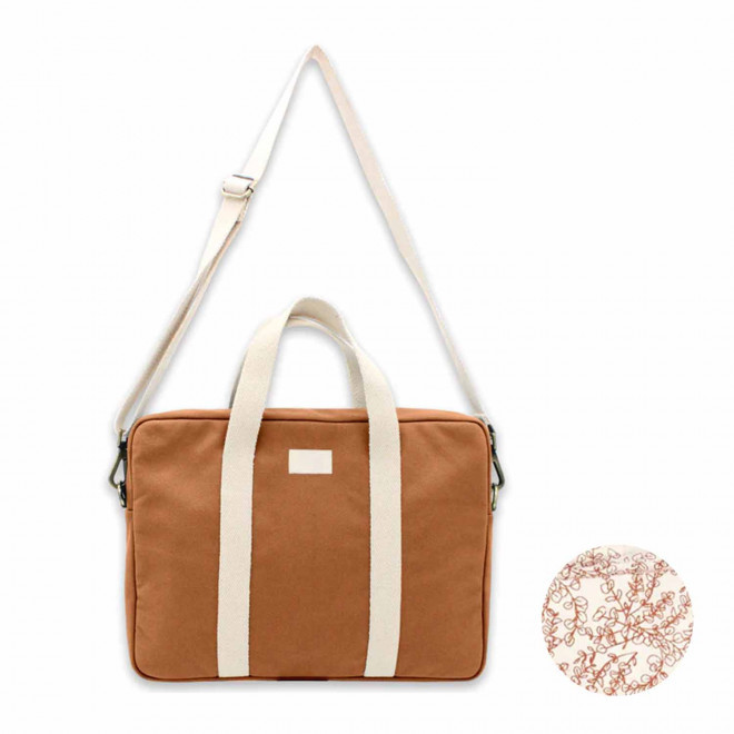 SAC ORDINATEUR PERSONNALISABLE STUDIO BY HINDBAG 'LUIS' - cuivre