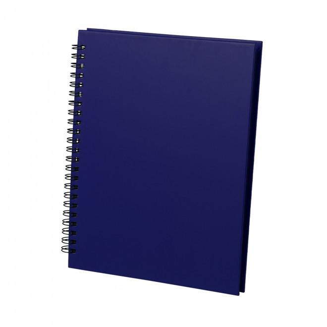 CARNET A5 PERSONNALISABLE EN CARTON RECYCLE 'RALIA' - bleu marine