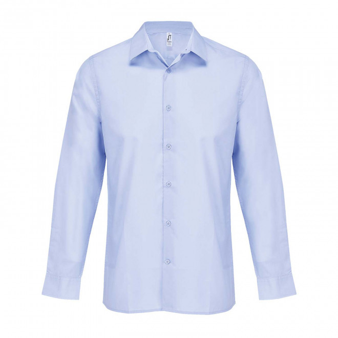CHEMISE HOMME POPELINE PERSONNALISABLE 'BAILEY' - bleu ciel