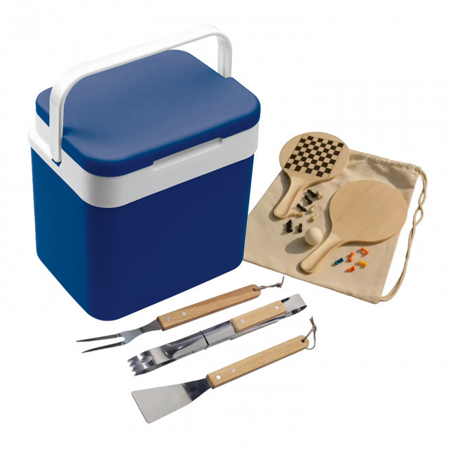 SET GLACIERE ET ACCESSOIRES ETE PERSONNALISABLE 'SAGAZE' - bleu