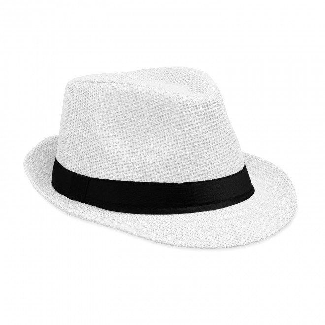 CHAPEAU PERSONNALISABLE 'COBOCHIC PAILLE COLOR' - blanc