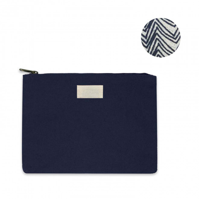 POCHETTE PERSONNALISABLE TAILLE M HINDBAG 'COLETTE' - marine