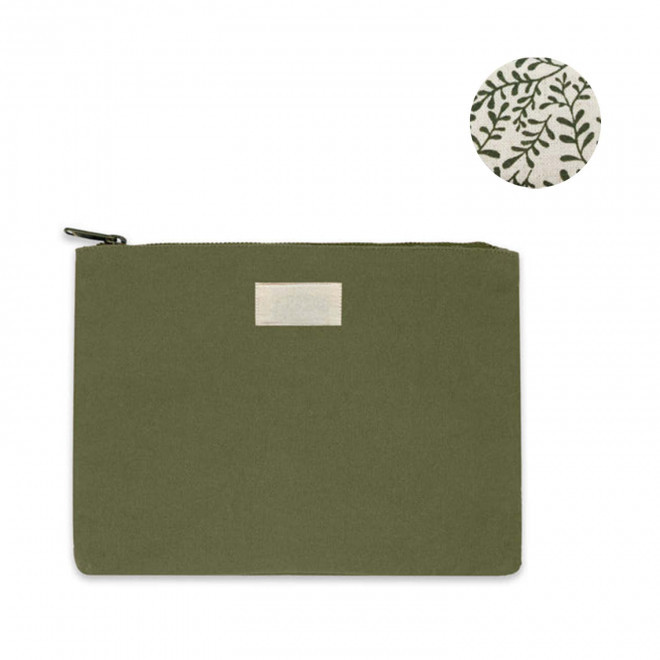 POCHETTE PERSONNALISABLE TAILLE M HINDBAG 'COLETTE' - olive