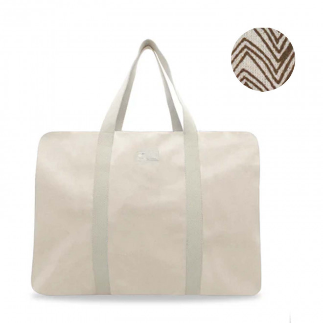 SAC VOYAGE PERSONNALISABLE STUDIO BY HINDBAG 'GABRIEL' - écru