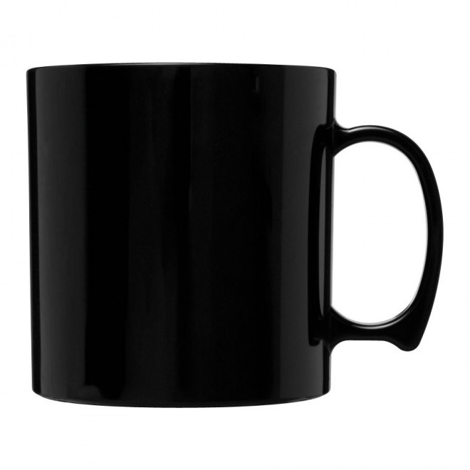 MUG PERSONNALISÉ EN PLASTIQUE 300ML 'POLIKO' - noir