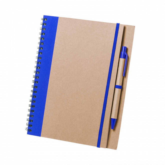 CARNET A SPIRALES NON LIGNE PERSONNALISABLE 'BIG RAMSES' - bleu