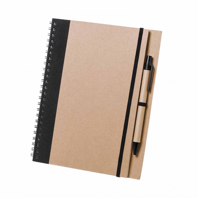 CARNET A SPIRALES NON LIGNE PERSONNALISABLE 'BIG RAMSES' - noir