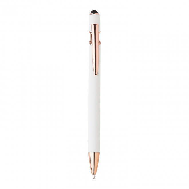 STYLO A BILLE PERSONNALISABLE MINE BLEUE 'PRINCY ROSY' - blanc