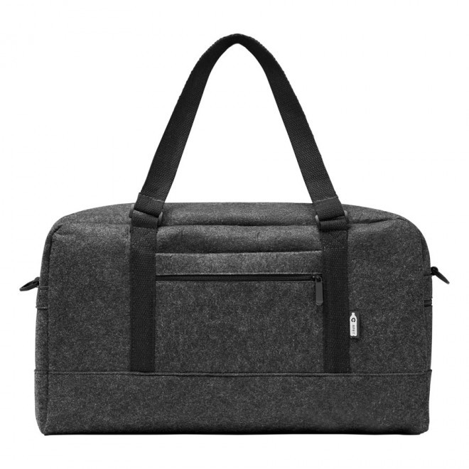 SAC WEEK-END PERSONNALISABLE EN FEUTRINE RPET 'SILA' - gris foncé