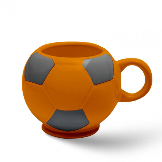 MUG BALLON DE FOOT MIE 320ML PERSONNALISABLE 'FOTY' - abricot