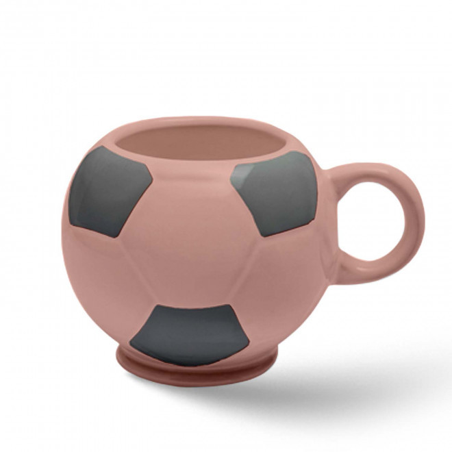 MUG BALLON DE FOOT MIE 320ML PERSONNALISABLE 'FOTY' - saumon