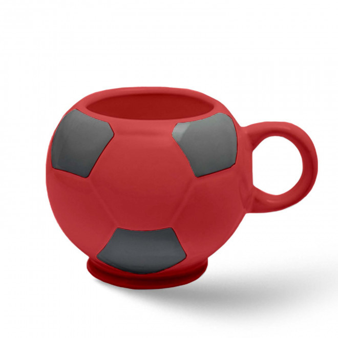 MUG BALLON DE FOOT MIE 320ML PERSONNALISABLE 'FOTY' - rouge