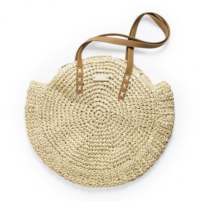 SAC PERSONNALISABLE ROND 'CERCLE' - naturel