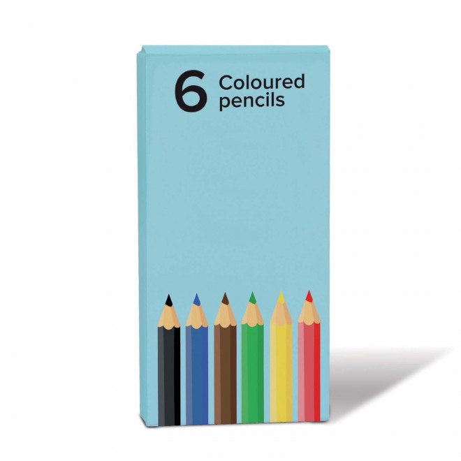 BOITE DE 6 CRAYONS COULEURS 'FLOFI' - bleu