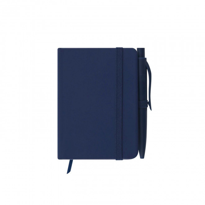 CARNET POCHE PU PERSONNALISE 'TOMO STYLO' - bleu marine