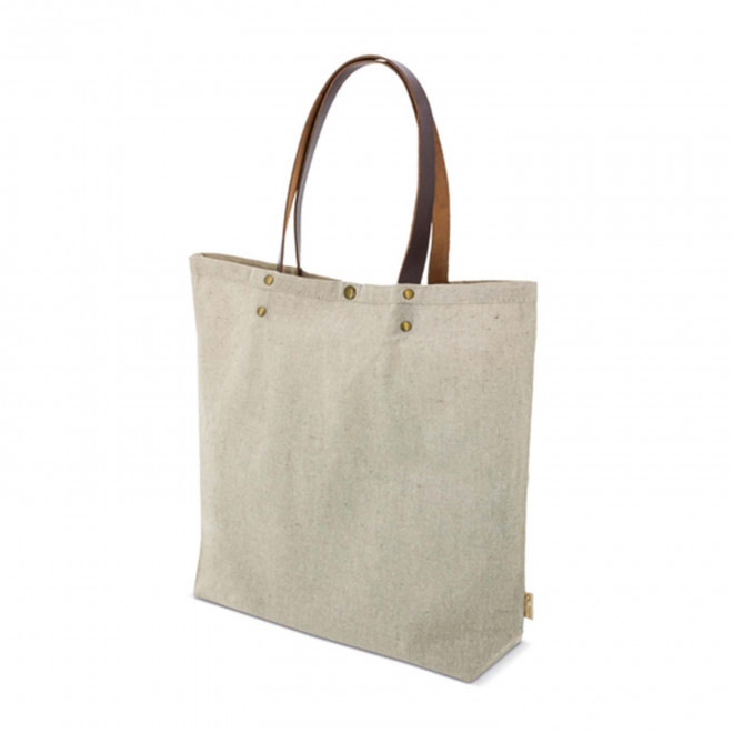 SAC COTON CANVAS RECYCLE PERSONNALISABLE 'ODONI' - naturel