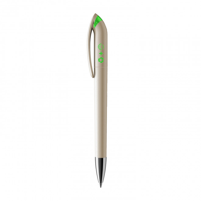 STYLO RECYCLE PERSONNALISABLE 'PEARL CLEAR' - vert