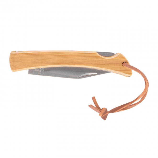 COUTEAU PLIABLE MANCHE BAMBOU PERSONNALISABLE 'HABAKA' - bois