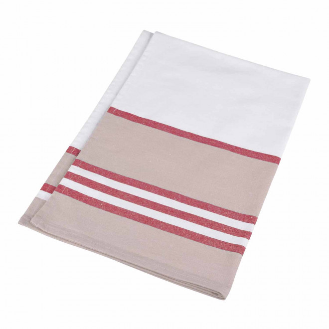 TORCHON CUISINE COTON PERSONNALISE 240GR/M2 'KARIVA' - rouge