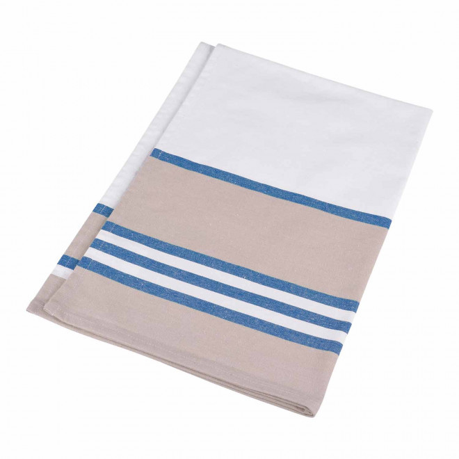 TORCHON CUISINE COTON PERSONNALISE 240GR/M2 'KARIVA' - bleu royal