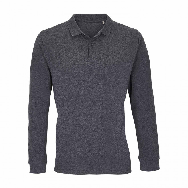POLO MIXTE BIO COULEUR PERSONNALISABLE 'PLANET LSL' - gris anthracite