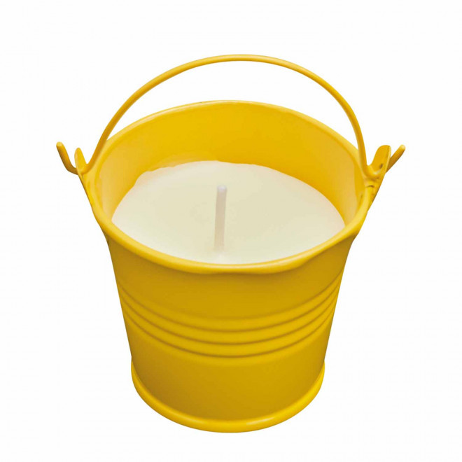 BOUGIE POT METAL PERSONNALISE 'SOJYO' - jaune