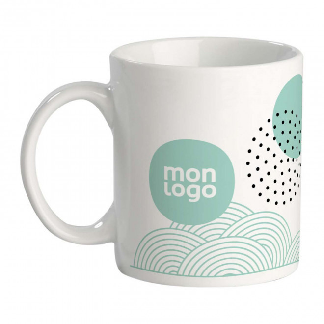 MUG PUBLICITAIRE PORCELAINE 300 ML 'NEO EUROPE'  - blanc
