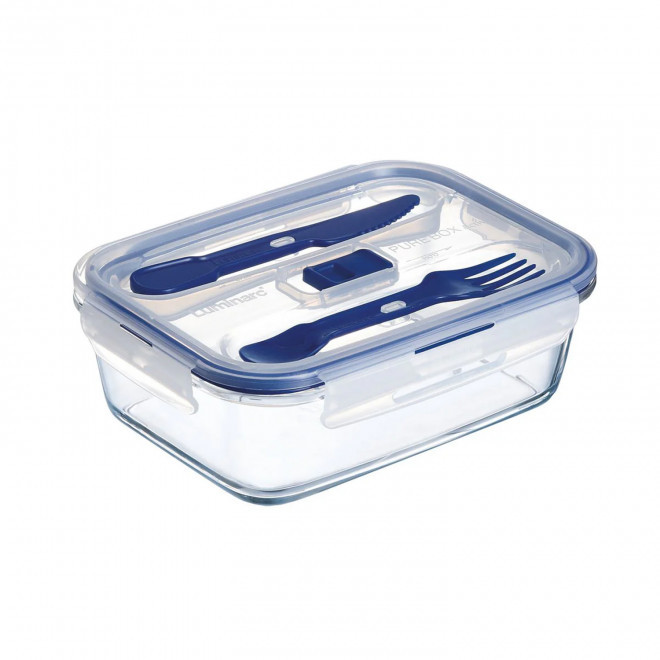 LUNCH BOX EN VERRE LUMINARC 1.2L PERSONNALISABLE 'PURE BOX ACTIVE' - transparent