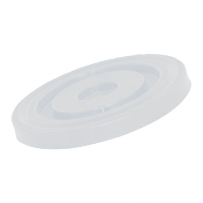 CAPUCHON POUR GOBELET PLAT 'KERALA' - transparent givré