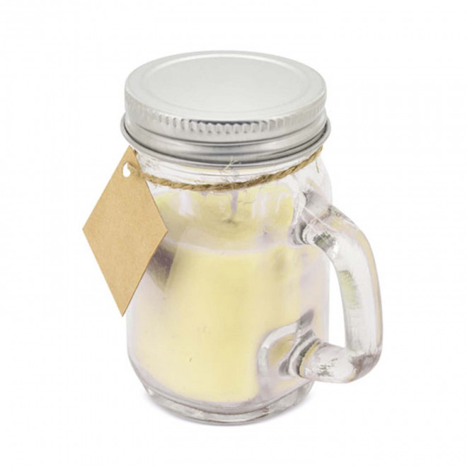 BOUGIE PARFUMEE PERSONNALISEE POT AVEC POIGNEE 'BIGOUR' - vanille