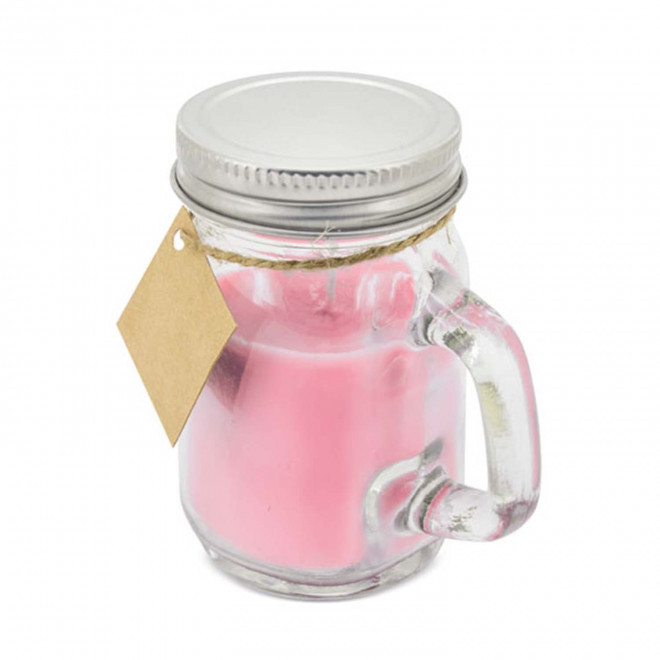 BOUGIE PARFUMEE PERSONNALISEE POT AVEC POIGNEE 'BIGOUR' - roses