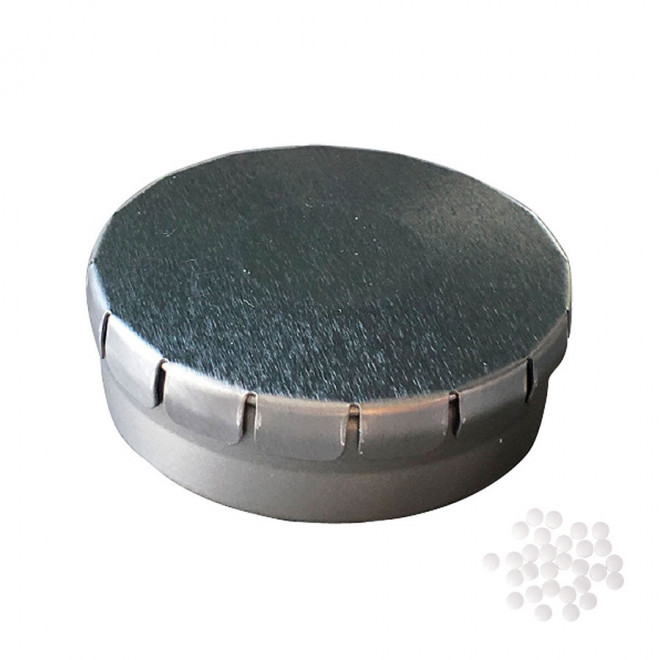 BOÎTE À BONBONS PUBLICITAIRE BIO 'CLIC CLAC' - acier