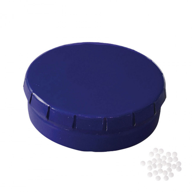 BOÎTE À BONBONS PUBLICITAIRE BIO 'CLIC CLAC' - bleu foncé mat