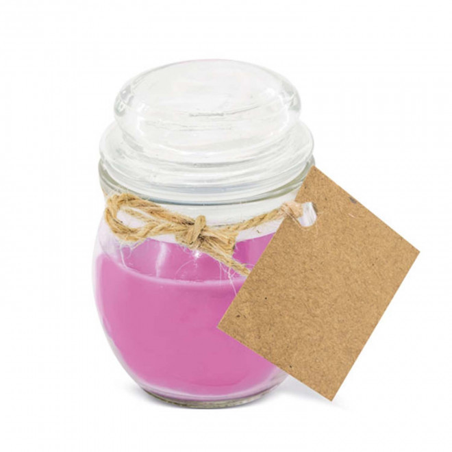 BOUGIE PARFUMEE PERSONNALISEE POT EN VERRE 'BIGOUR' - roses