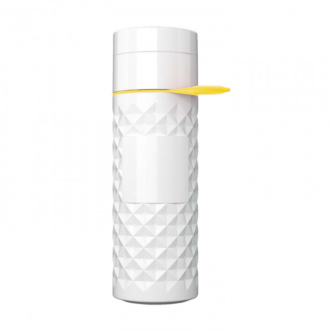 BOUTEILLE 500 ML PERSONNALISABLE 'NAIROBI RING' - blanc/jaune