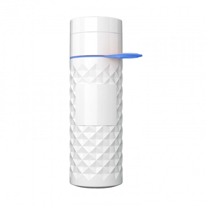 BOUTEILLE 500 ML PERSONNALISABLE 'NAIROBI RING' - blanc/bleu clair