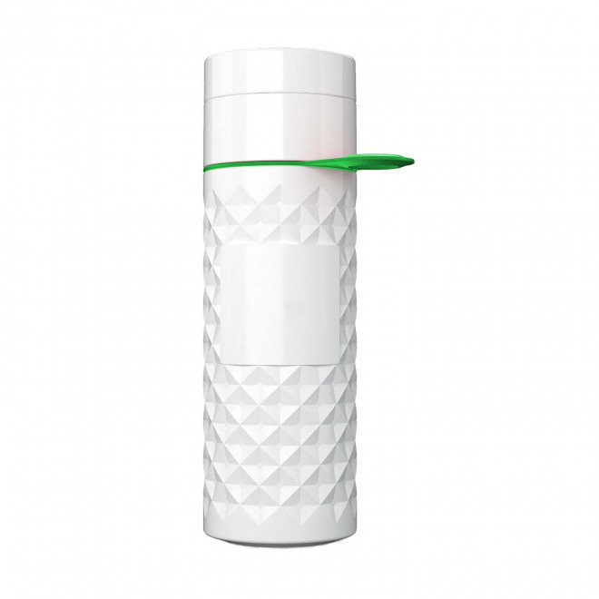 BOUTEILLE 500 ML PERSONNALISABLE 'NAIROBI RING' - blanc/vert
