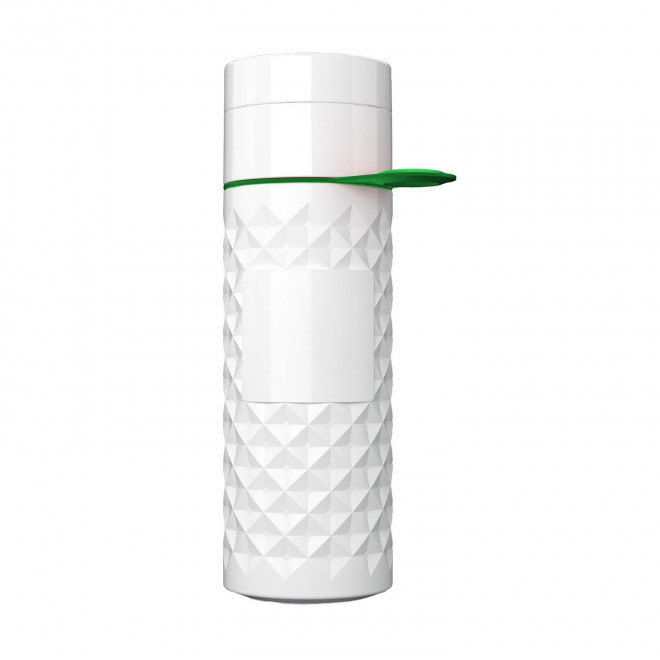 BOUTEILLE 500 ML PERSONNALISABLE 'NAIROBI RING' - blanc/vert foncé