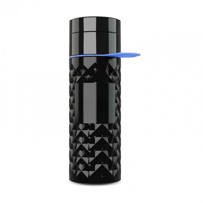 BOUTEILLE 500 ML PERSONNALISABLE 'NAIROBI RING' - noir/bleu clair