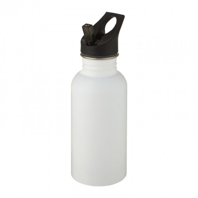 GOURDE DE SPORT PERSONNALISEE EN ACIER 500ML 'PITON' - blanc