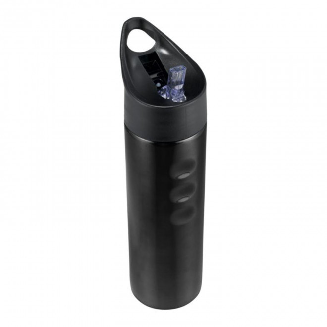 GOURDE DE SPORT PERSONNALISEE EN INOX 750ML 'XITRIE' - noir