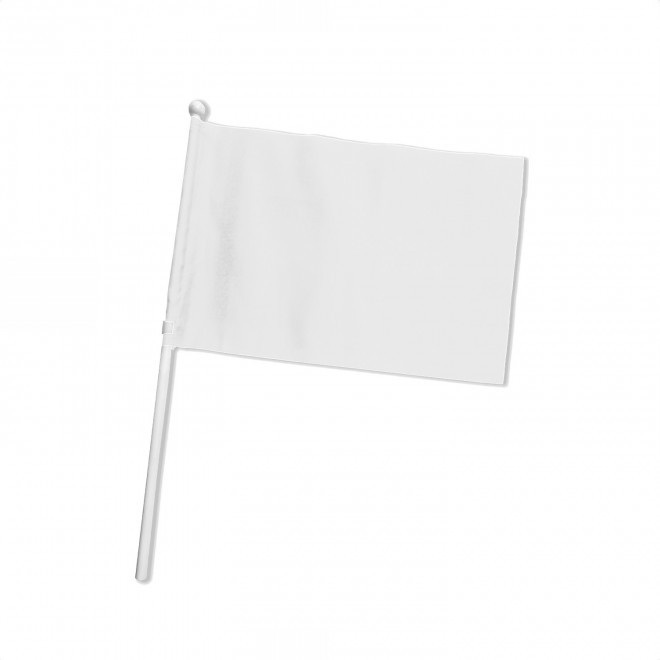 DRAPEAU DE SUPPORTER PERSONNALISÉ 'POWERFUL RPET' - blanc