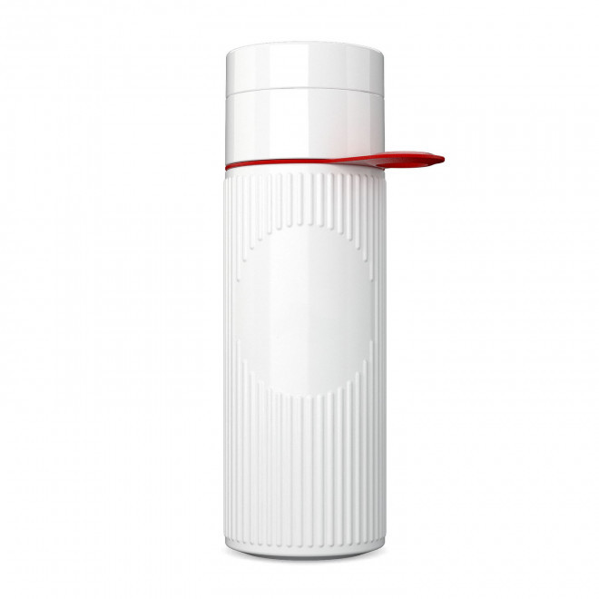 BOUTEILLE 500 ML PERSONNALISABLE 'ATLANTIS RING' - blanc/rouge